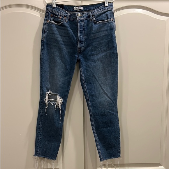 RE/DONE 90s High Rise Ankle Crop Jeans - Picture 2 of 9